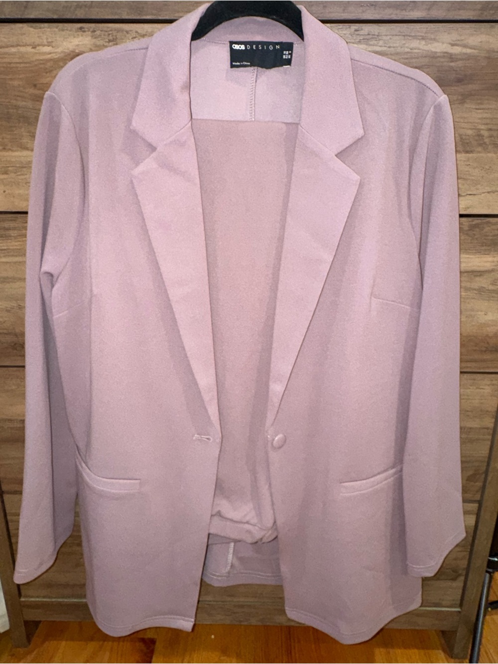 ASOS Lavender/Mauve Open Blazer & Pant Set